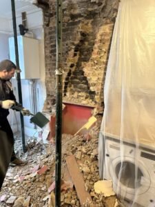 builder removing chimney internal