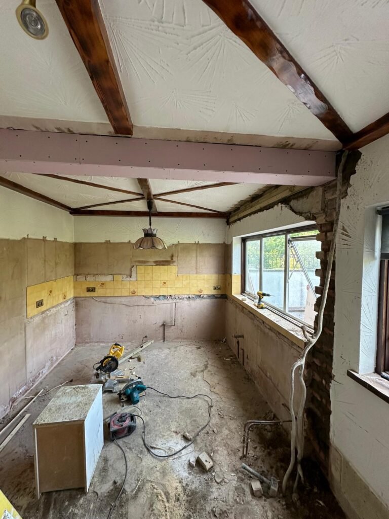 wall bearing removal before and after